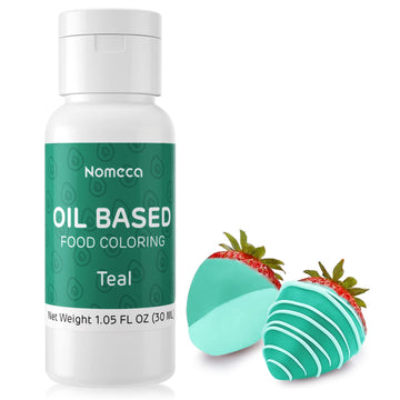 Oil Based Food Coloring For Chocolate - Nomeca 30 Milliliters Upgraded Oil Teal Food Color For Baking Cake Decorating, Edible Food Dye For Candy Melts Cookies Easter Egg Icing Fondant Meringues