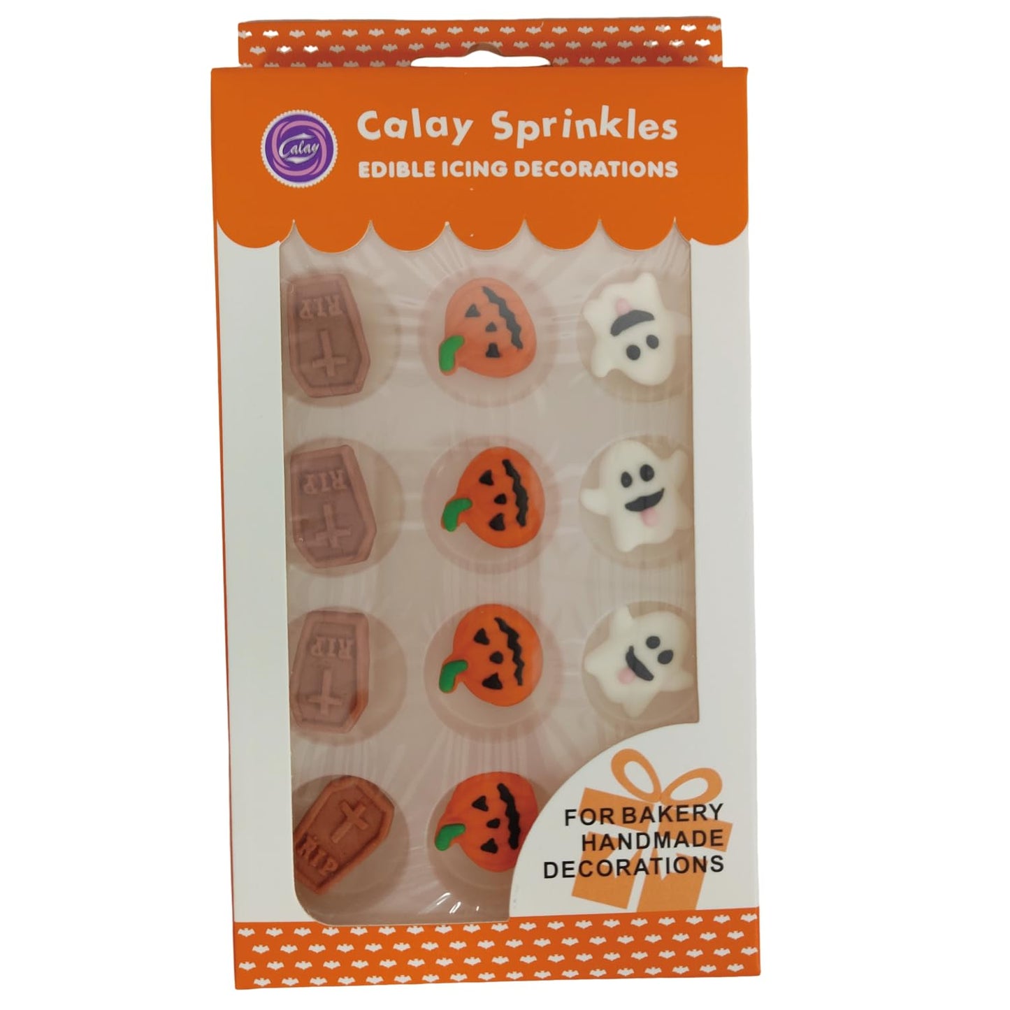 EPHVODI Halloween Sprinkles Icing Decoration for Cupcakes, Edible Ghosts, Bats, and Tombstones, Halloween Theme