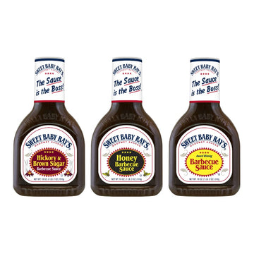 Sweet Baby Ray'S Gourmet Sauce Barbecue Flavor Variety Pack 1 Honey Bbq Sauce, 1 Bbq Sauce, 1 Hickory Brown Sugar Bbq Sauce. 3 C