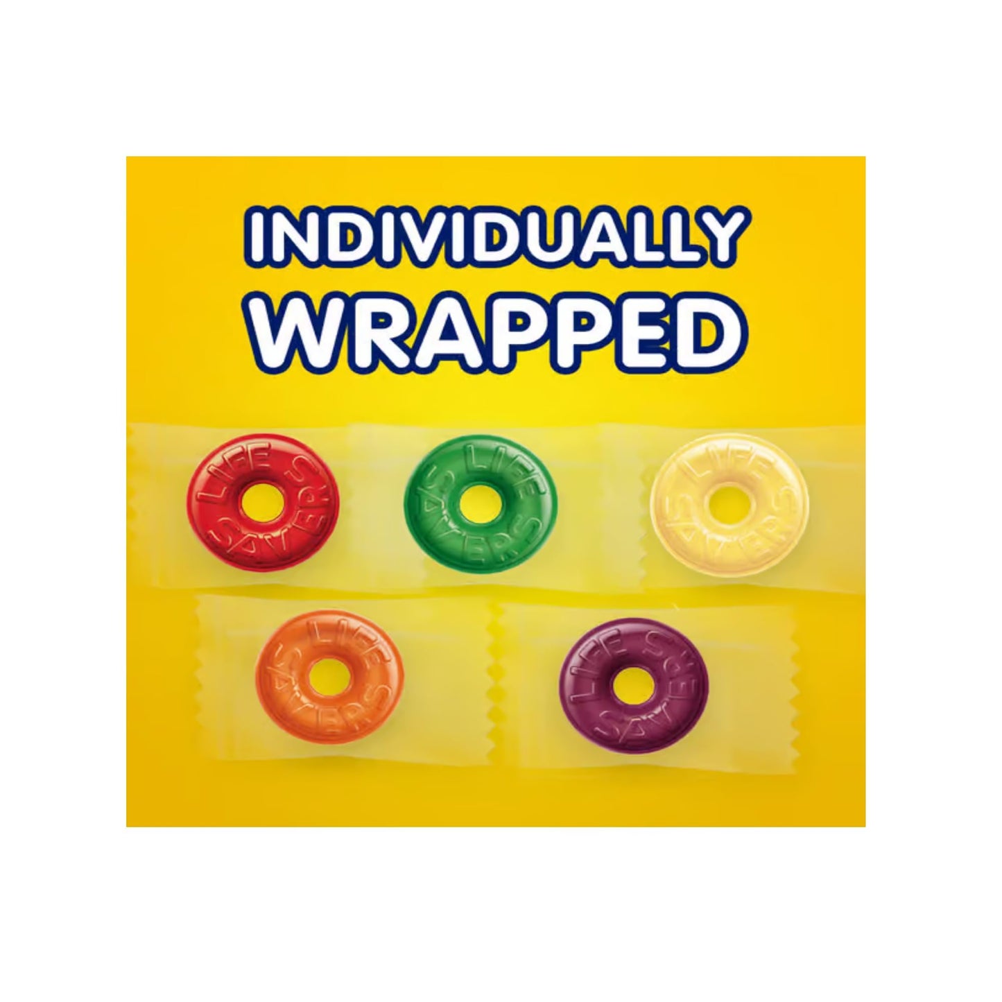 Life Savers Hard Candy 5 Flavors - 2 lbs of Candy - Individually Wrapped - Cherry, Watermelon, Orange, Pineapple, and Raspberry