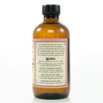 MacSweeties Cocktail Syrups - Red Hot Cinnamon Flavor - 8 Fl Oz Bottle
