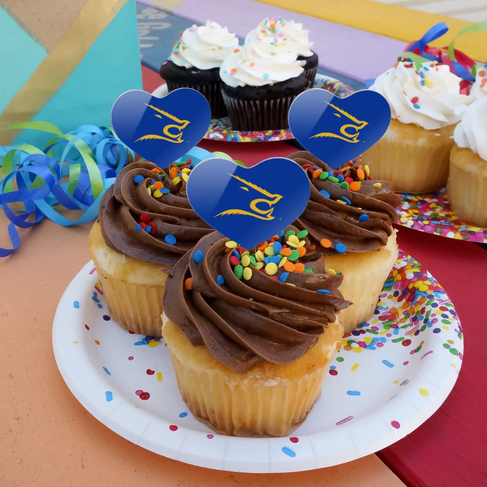 GRAPHICS & MORE Cupcake Picks Set of 6, Texas A&M Kingsville Heart Decoration, Acrylic, One Size