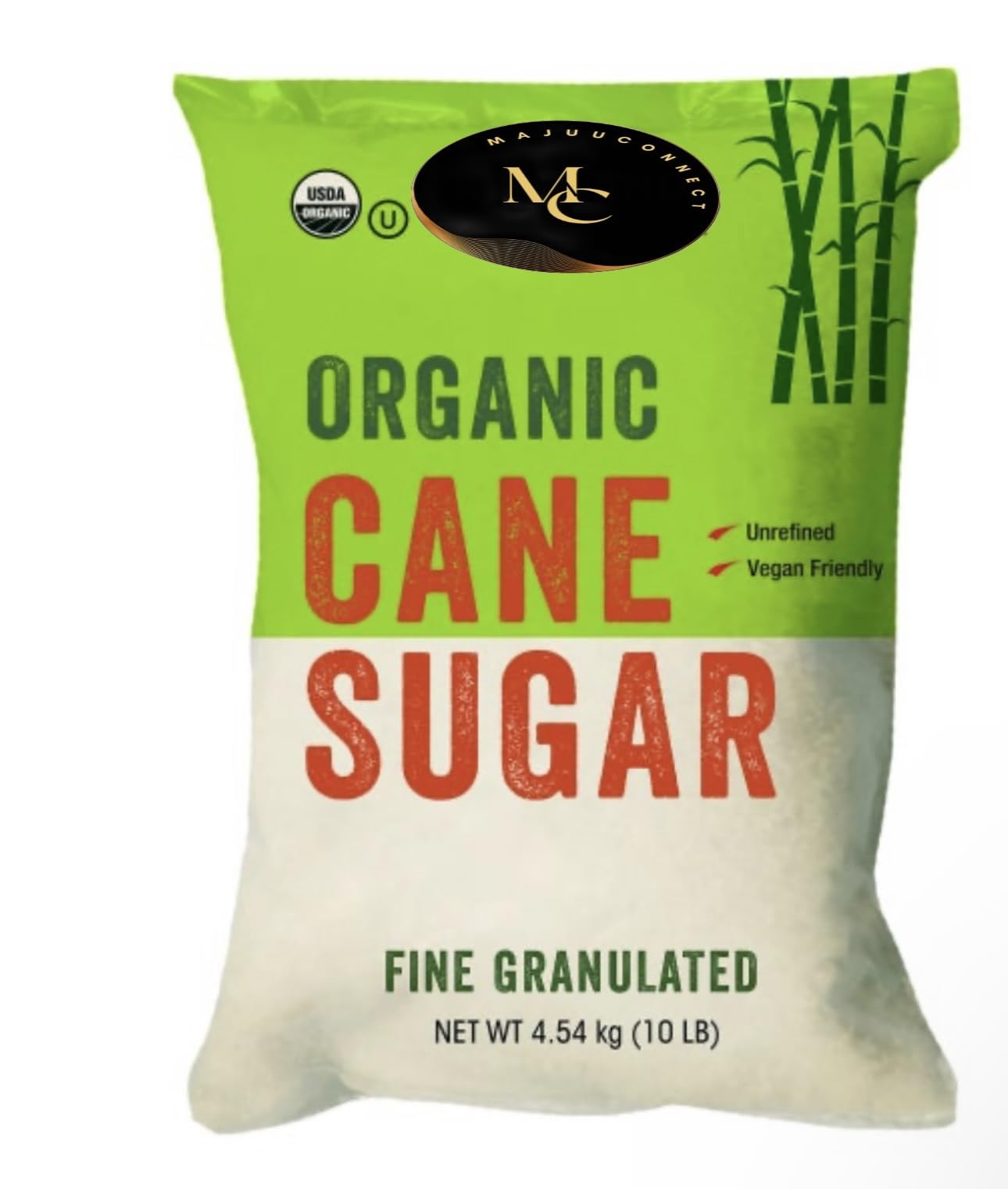 Organic cane Sugar Fine Granulated (10 LB Bulk)