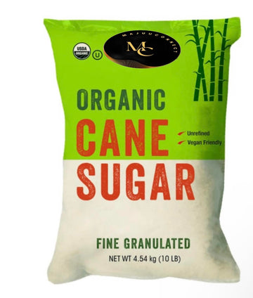 Organic cane Sugar Fine Granulated (10 LB Bulk)