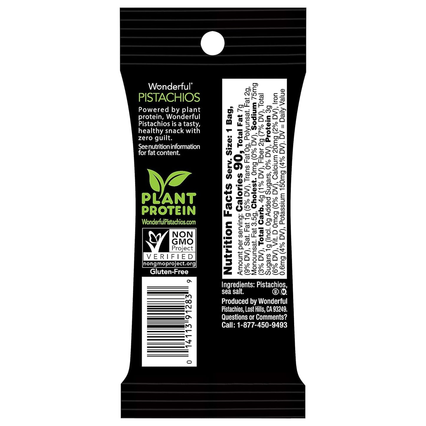 Wonderful Pistachios In Shell, Roasted & Salted Nuts, 1 Ounce Bag (Pack of 96), Protein Snacks, On-the-Go, Individually Wrapped