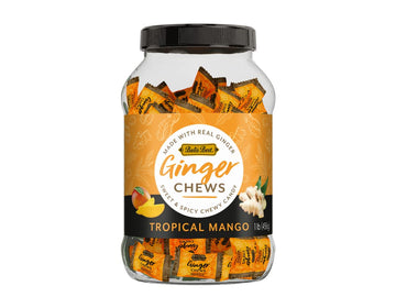 Bali'S Best Ginger Chews - Tropical Mango Flavor (1Lb Jar) 100% Real Ginger & Natural Flavors, Sweet Spicy Chewy Ginger Candies,