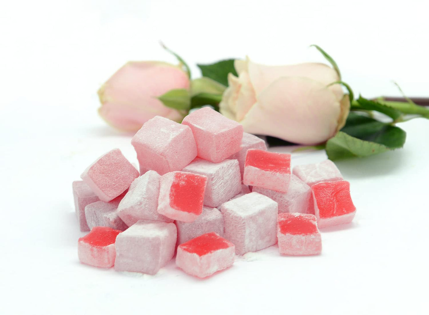Mughe Gourmet Turkish Delight Candy Gift Box - 13.05Oz/370G - Halal Vegan Lokum Fruit Flavors Rose, Strawberry, Lemon, Orange, Mint - Gifts For Special Occasions, Halloween, Christmas, Birthdays