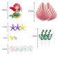 16 Pcs Mermaid Cake Toppers For Mermaid Under The Sea Themed Birthday Wedding Baby Shower Party Decorations Supplies