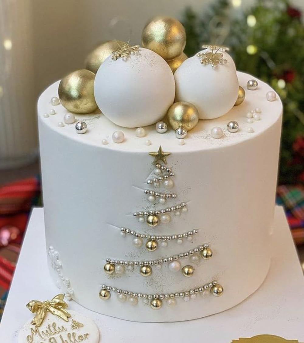 Super Gold Pearls Sugar Sprinkles 120G/4.23 Oz, Mix Size Candy Pearl For Cake Decorating And Cupcake Toppers, Cookie Decorations