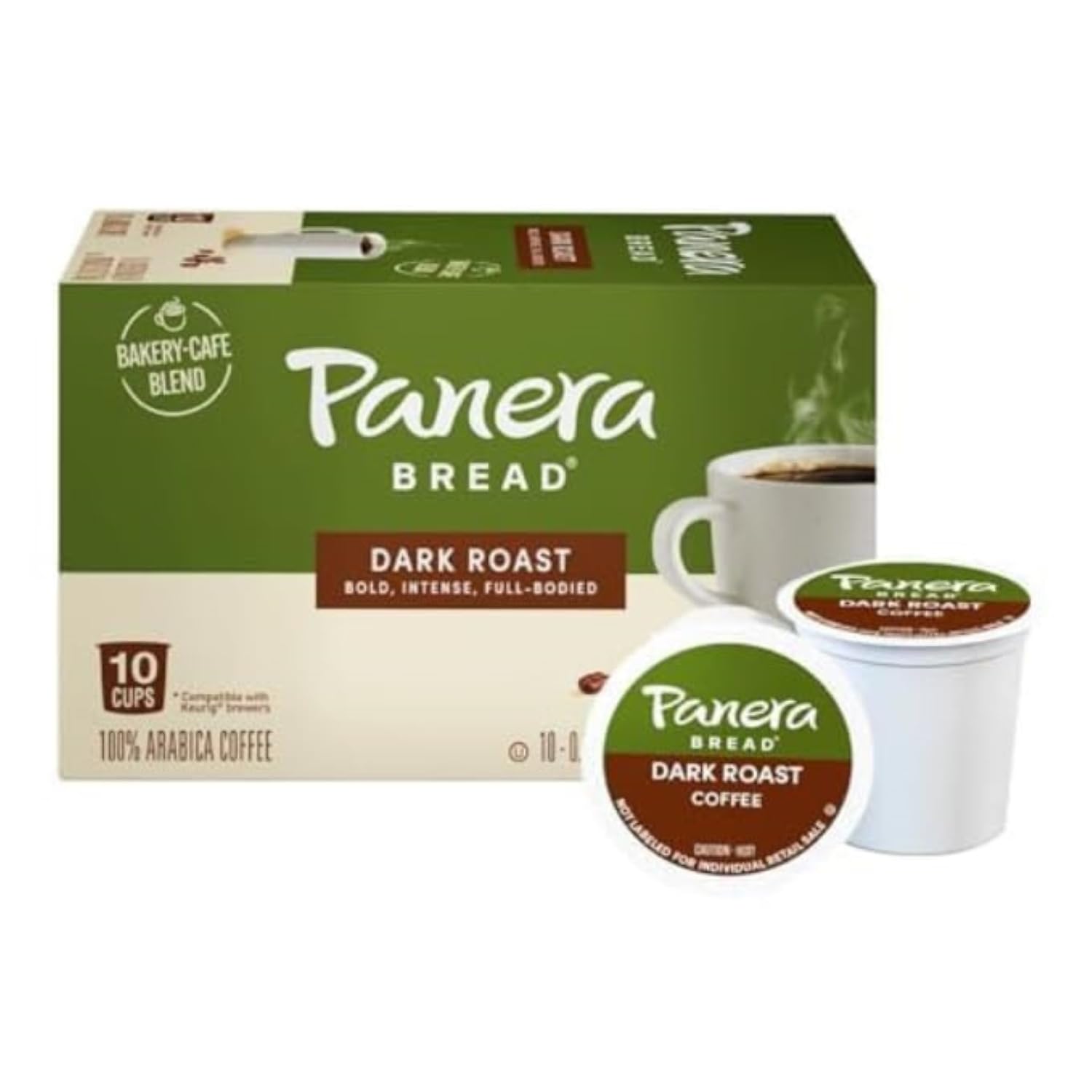 Panera KCUP Dark Roast Coffee Pods, 10 Count (1 Pack of 10)