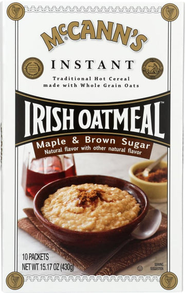McCann's Irish Oatmeal Maple & Brown Sugar -- 10 Packets (Pack of 2)