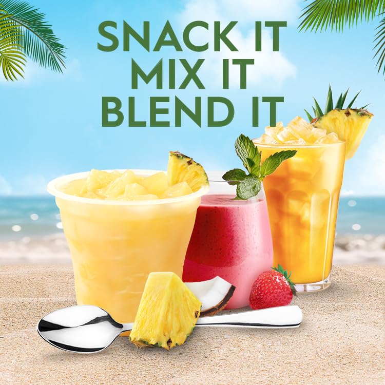 Del Monte Escapes Pineapple Pina Colada Cups, Pack of 6, 7 oz Each, Ideal for Snacks