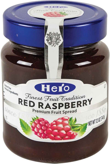 Hero Red Raspberry Premium Fruit Spread Preserve, 12 Ounce