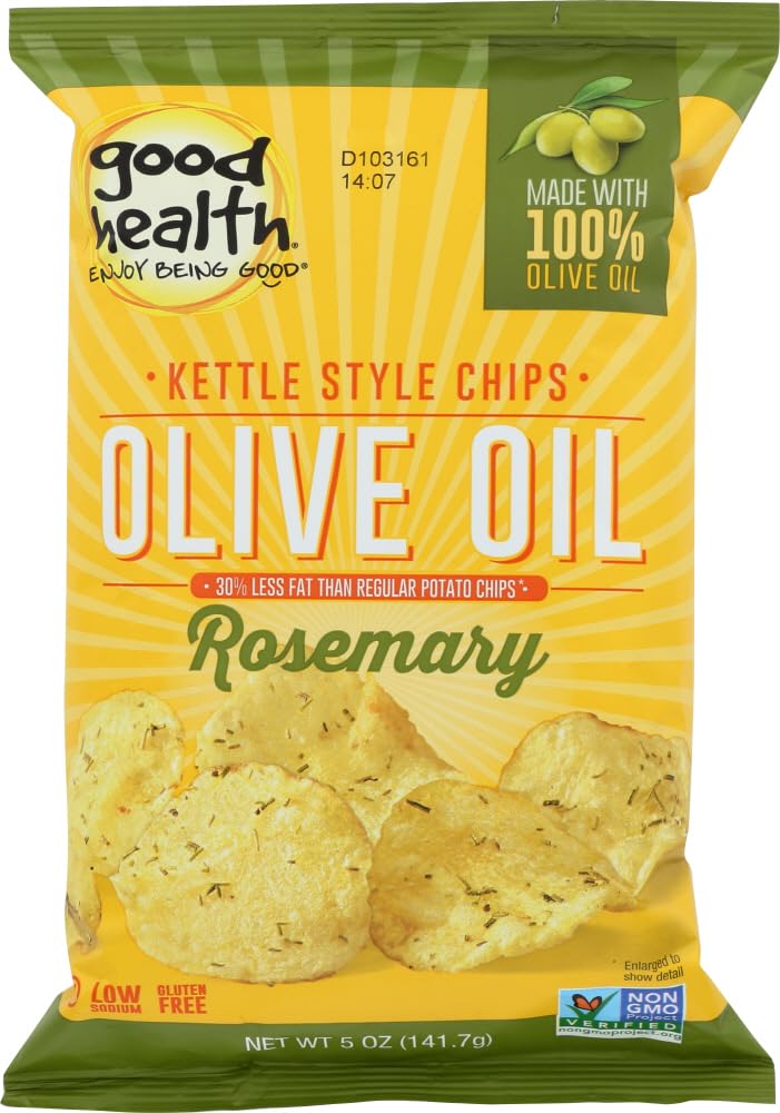 Good Health Olive Oil Kettle Style Chips with Rosemary 5 oz. Bag (4 Bags)