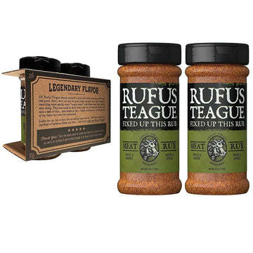 Rufus Teague - Meat Rub - Premium BBQ Rub - 6.5oz Bottles - 2 Pack