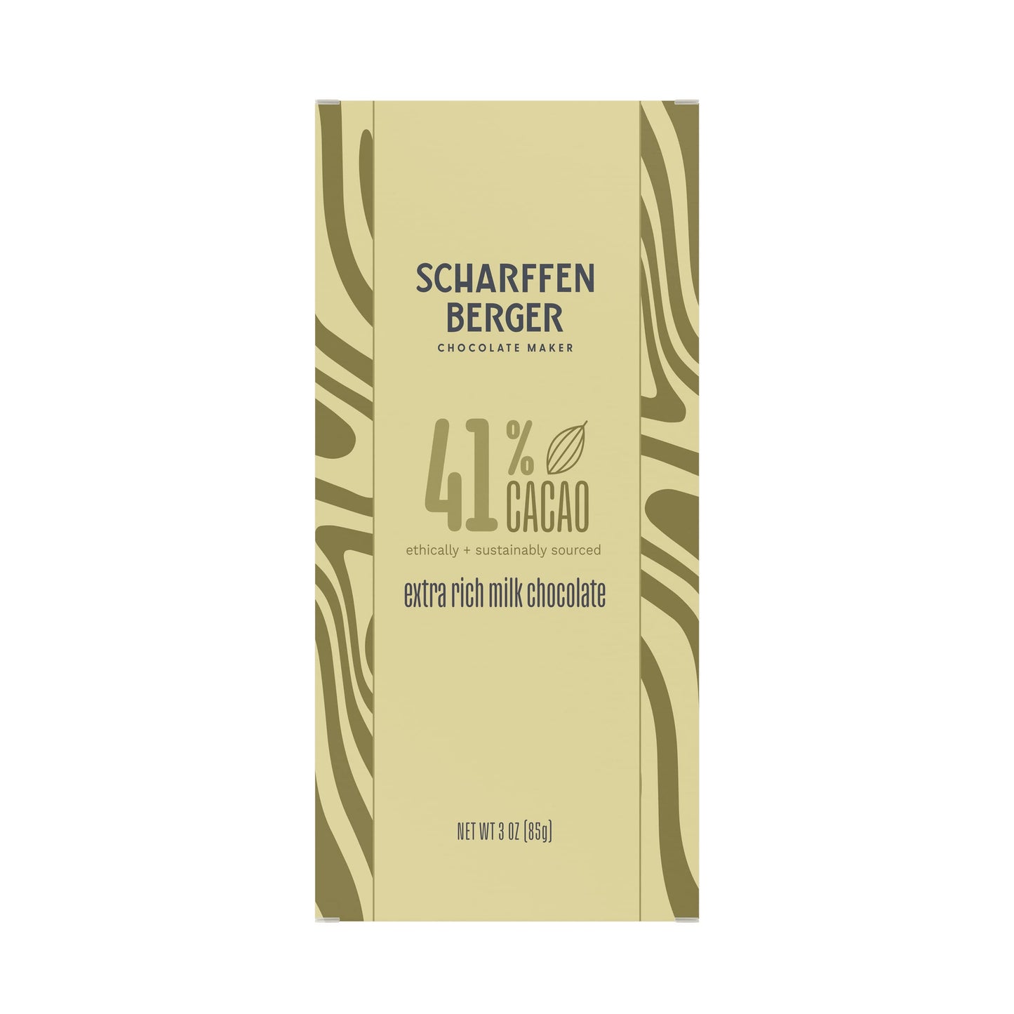 Scharffen Berger Chocolate Bar  41% Cacao Extra Rich Gluten Free Milk Chocolate  3.0 Ounce Bar (Pack Of 6)