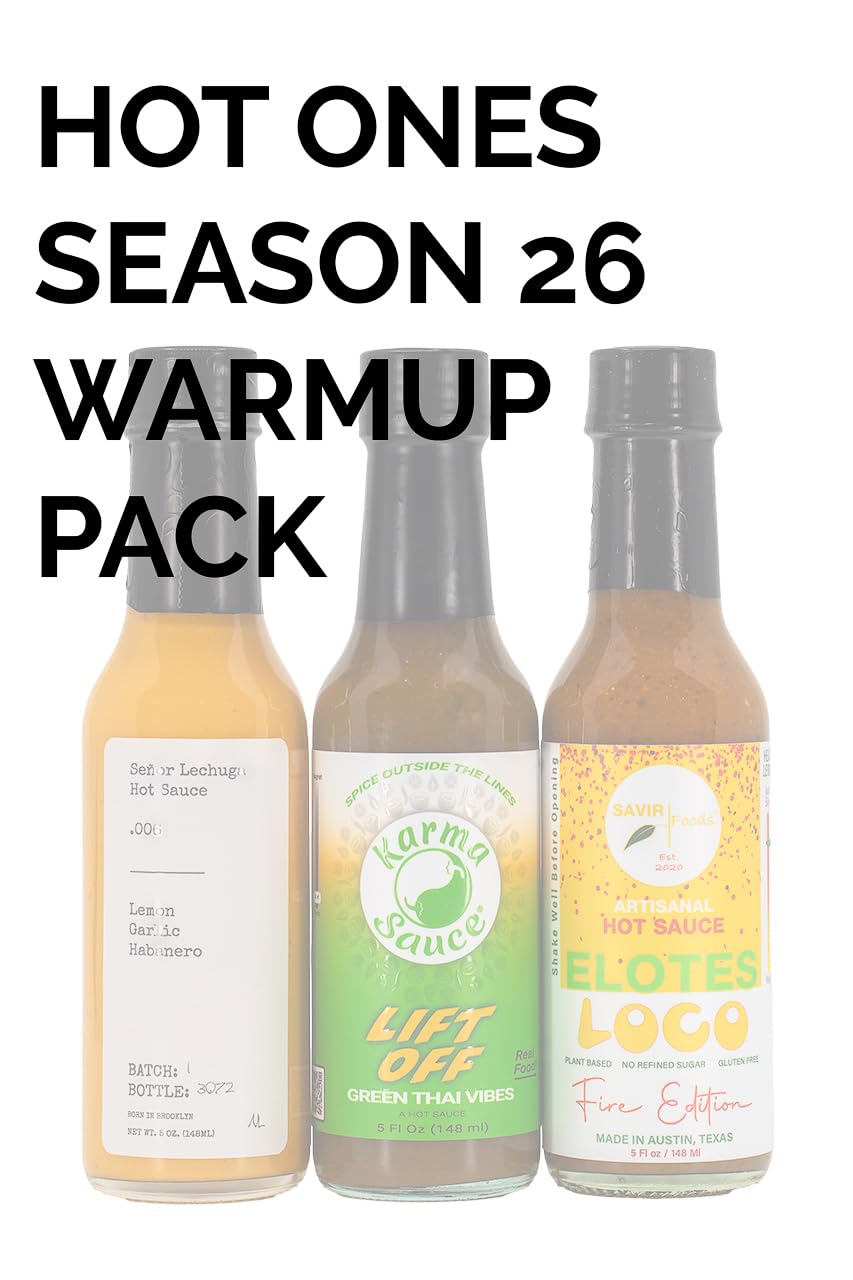 Hot Ones Hot Sauce Challenge Set - Season 26 Warmup Pack - Hot Sauces Gift Sets - Hot Sauce Variety Pack - Unique Small Batch Sa