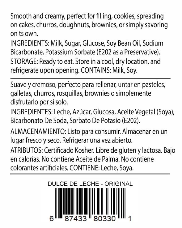 Merienda Dulce de Leche Milk Caramel Spread - Kosher, Gluten-Free, 15 Oz