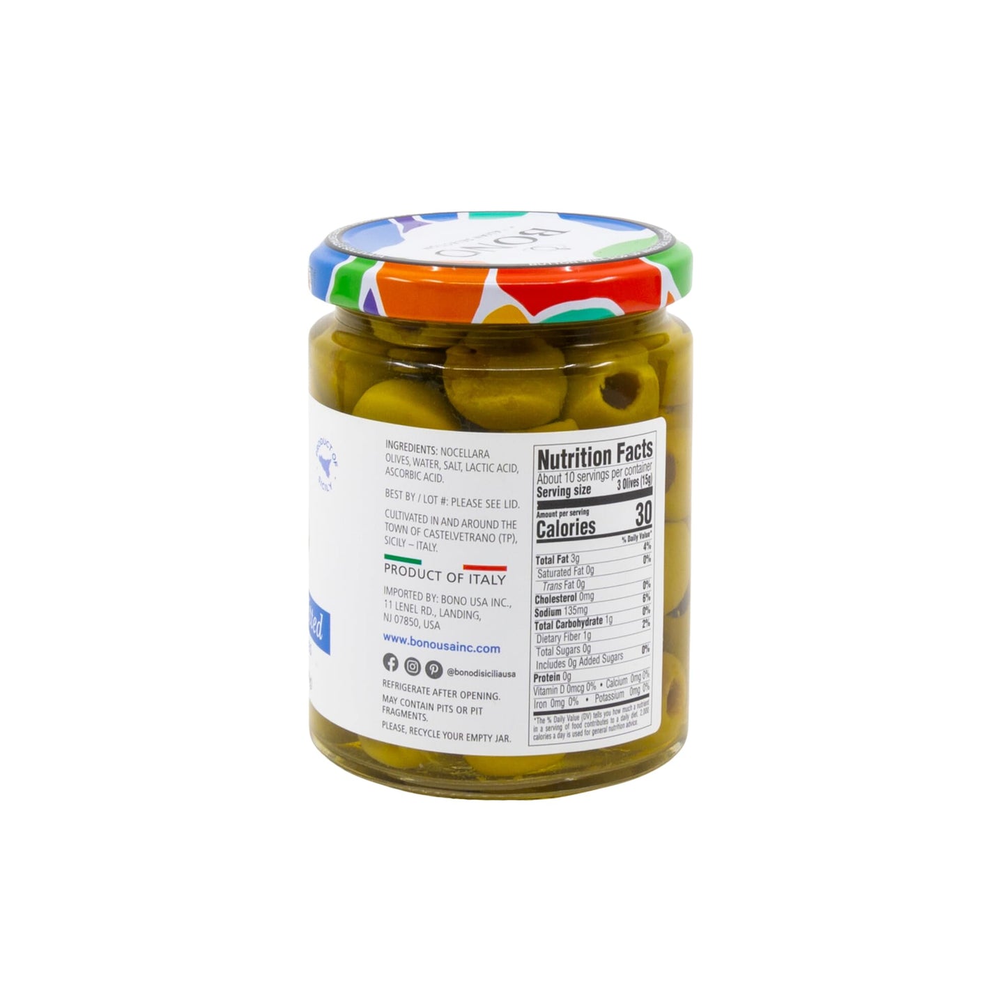 Bono Italian Gourmet Olives | Product Of Italy | All Natural | No Artificial Colors Or Dyes | Non-Gmo Verified, (Pack Of 2) (5.3