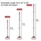 Qulable Spin Mop Replacement Handle - 30 to 58 Adjustable Red Mop Handle Compatible with O-Ceda EasyWring for Efficient Floor Cleaning