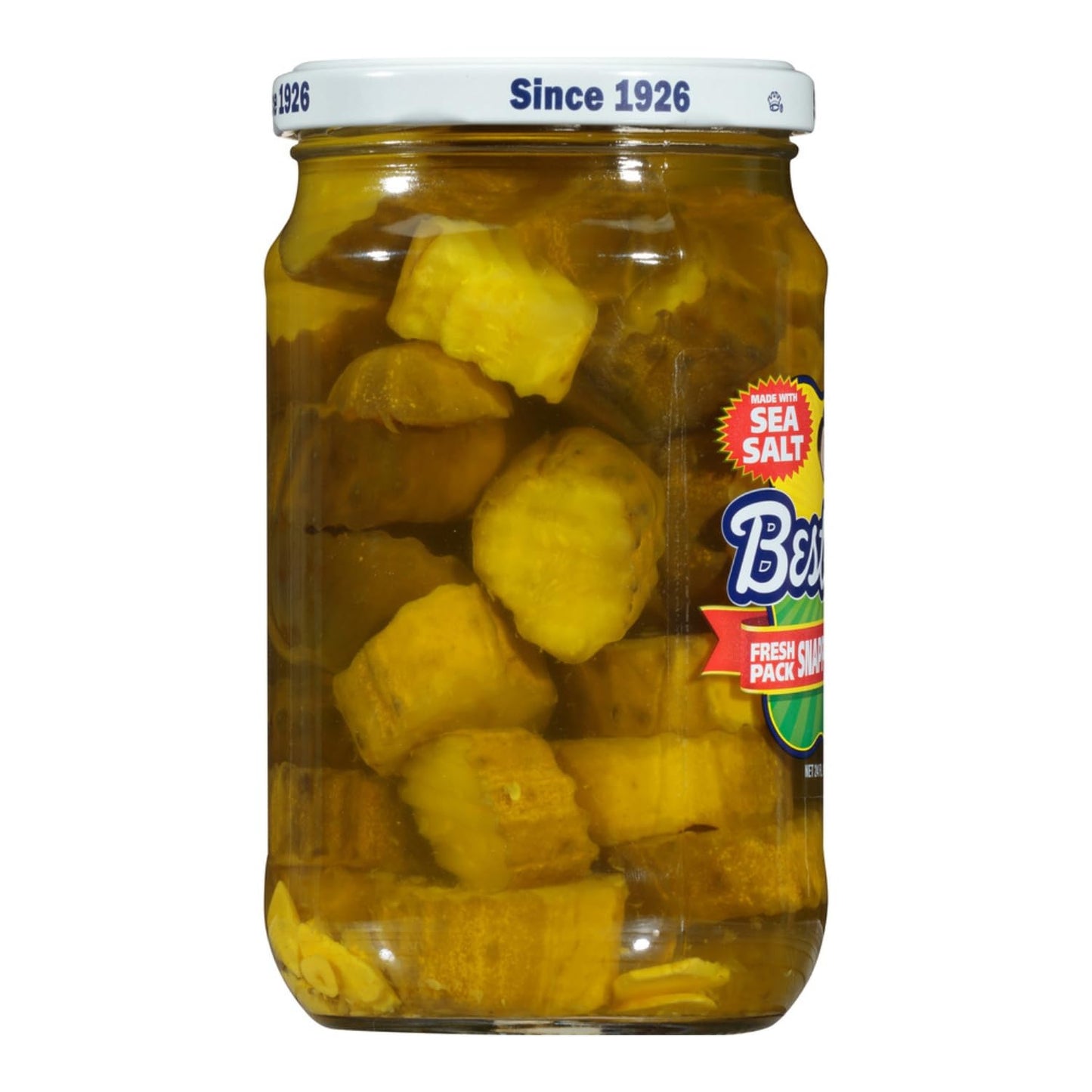 Best Maid Products - 24 Ounce Glass Jars - Dill, Kosher, Habanero Chips & Snappy Garlic Bites - 4 Pack