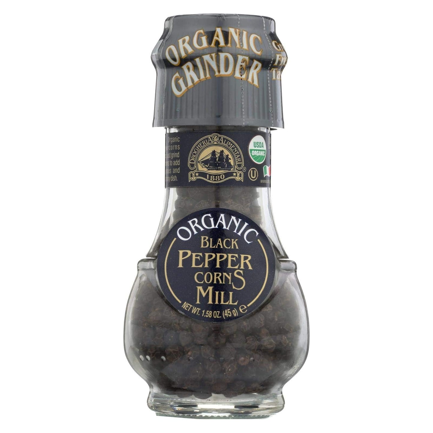 Drogheria & Alimentari, Mill Peppercorn Blck, 1.58 Oz, (Pack Of 6)