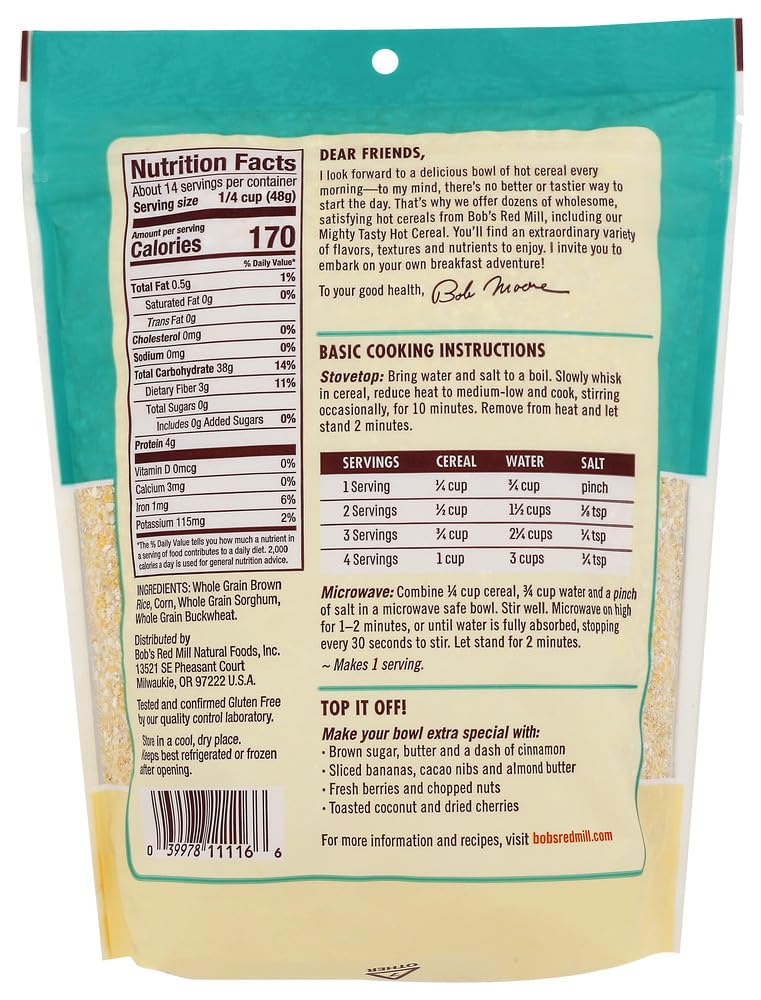 Bobs Red Mill Gluten Free Mighty Tasty Hot Cereal, 24 Ounce (Pack of 1)
