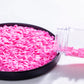 NIPEOR Red Heart Shapes Sprinkles for Wedding Cake Decorating - 3.53 oz - Pink