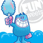 Fun Sweets Cotton Candy 12-Pack - Blue Raspberry and Cherry Swirl 1.5 oz Tub Resealable - Individual Cotton Candy Tubs Great for