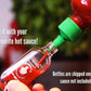 Pocket Sriracha Mini Hot Sauce Keyring Bottle - 3 Pack, Plastic, Great Gift for Sauce Lovers