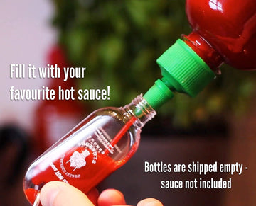 Pocket Sriracha Mini Hot Sauce Keyring Bottle - 3 Pack, Plastic, Great Gift for Sauce Lovers