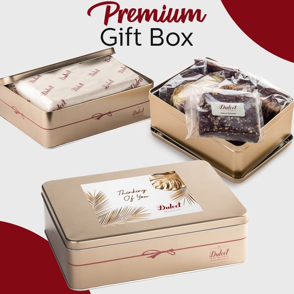 Dulcet Gift Baskets Thinking of You Gourmet Food Gift Basket - Ideal Gift for Men, Women, Mom, Dad, Friends, Office Workers