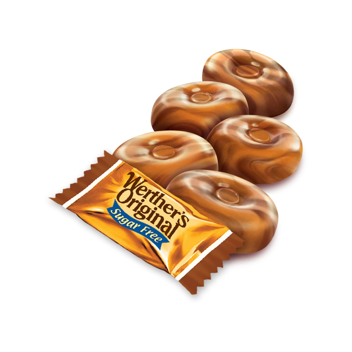 Werther'S Original Hard Sugar Free Caramel Coffee Candy, 2.75 Oz Bags (Pack Of 12)