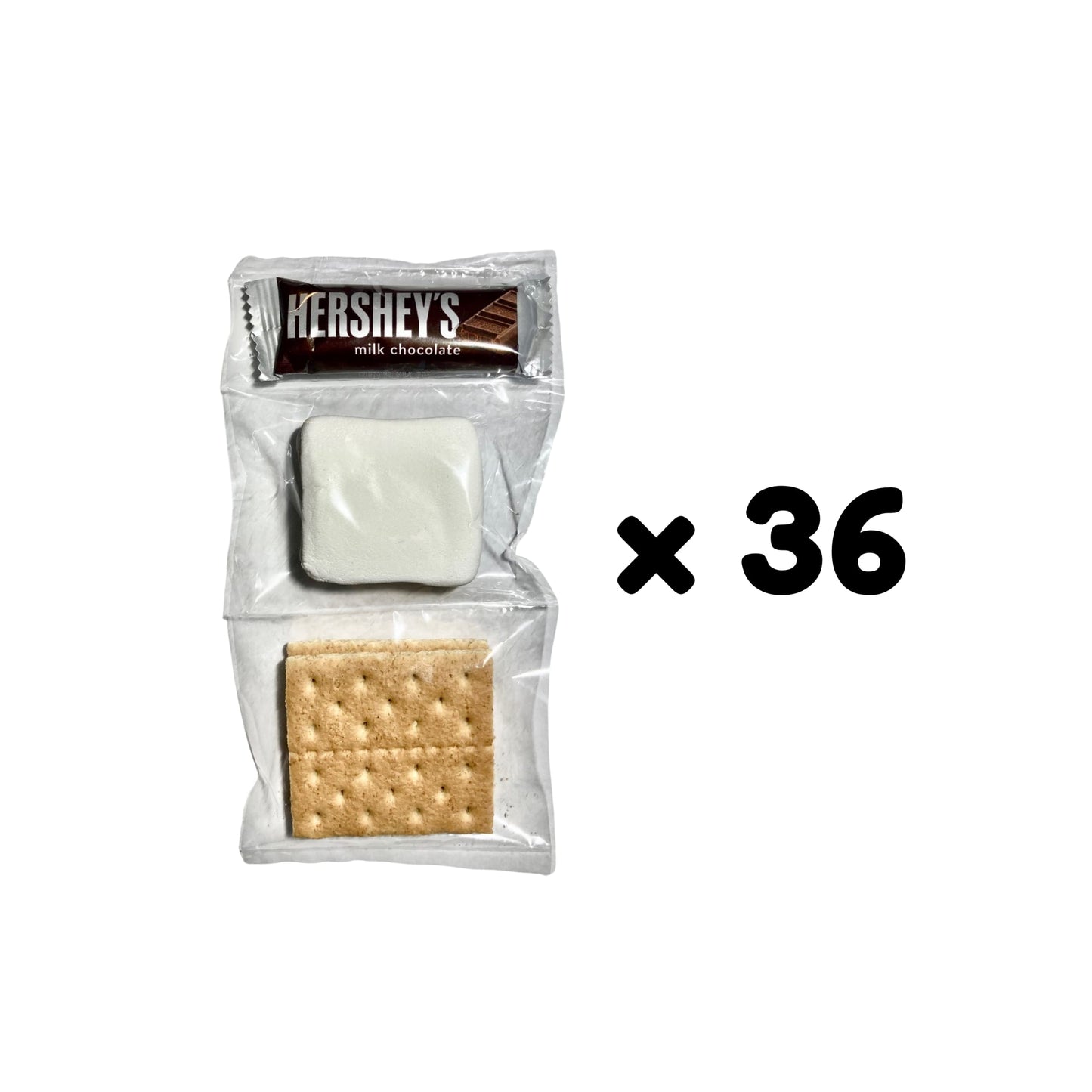 SMORES KIT | Individually packaged set: Graham Crackers, Marshmallow, Chocolate | Make delicious smores | Great for parties, cor