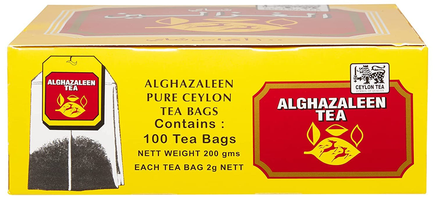 Alghazaleen Pure Ceylon Black Tea Bags 100 x 2g Tea Bags in Box