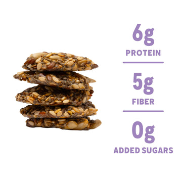 Ellas Flats Minis - Sweet (3 Pack) - Superfood seed crackers - Naturally sweetened with dates - 6g protein, 5g fiber, low carb