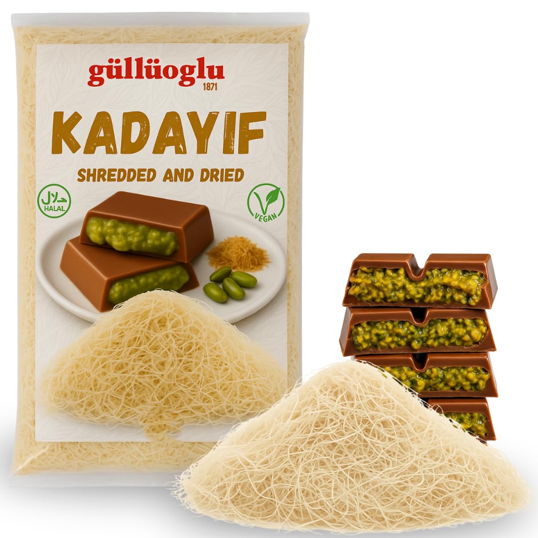 Gulluoglu Dried & Shredded Kataifi - 500g (1.1lb) Kadayif Chopped Fillo Dough, Shredded Phyllo, Kadayif Pastry Dough, Knafeh, Ku