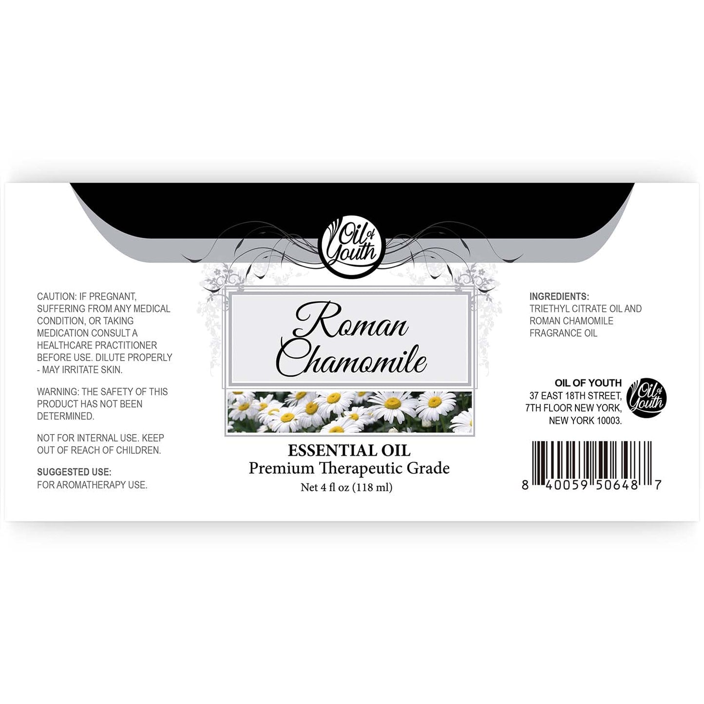 Oil Of Youth Essential Oils 4Oz - Chamomile (Roman) Essential Oil - 4 Fluid Ounces