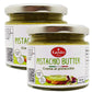 GUSTO ETNA Pistachio Butter Sweet Spread, 2 Pack x 6.7 oz, Rich & Nutty Cream Spread, Product of Sicily, No GMO