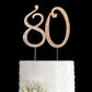 MAGJUCHE Gold Crystal Cake Topper - Number 80 Rhinestones for 80th Birthday Party Decoration, Gold, Model Gold-80-rhinestones-topper