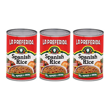 LA PREFERIDA Canned Spanish Rice - Vegan, Natural Ingredients, 15 oz (Pack of 24)