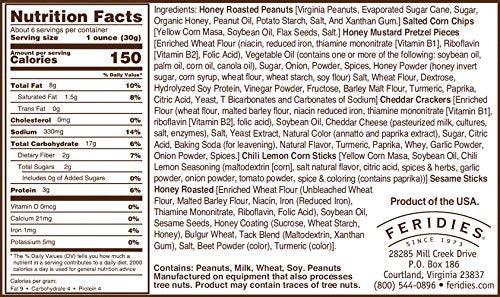 FERIDIES Sweet and Spicy Snack Mix Assortment - 4 Piece Set - Includes Rt.58 Trail Mix, Campfire Crunch, Happy Hour Heat, 5O Clock Crunch
