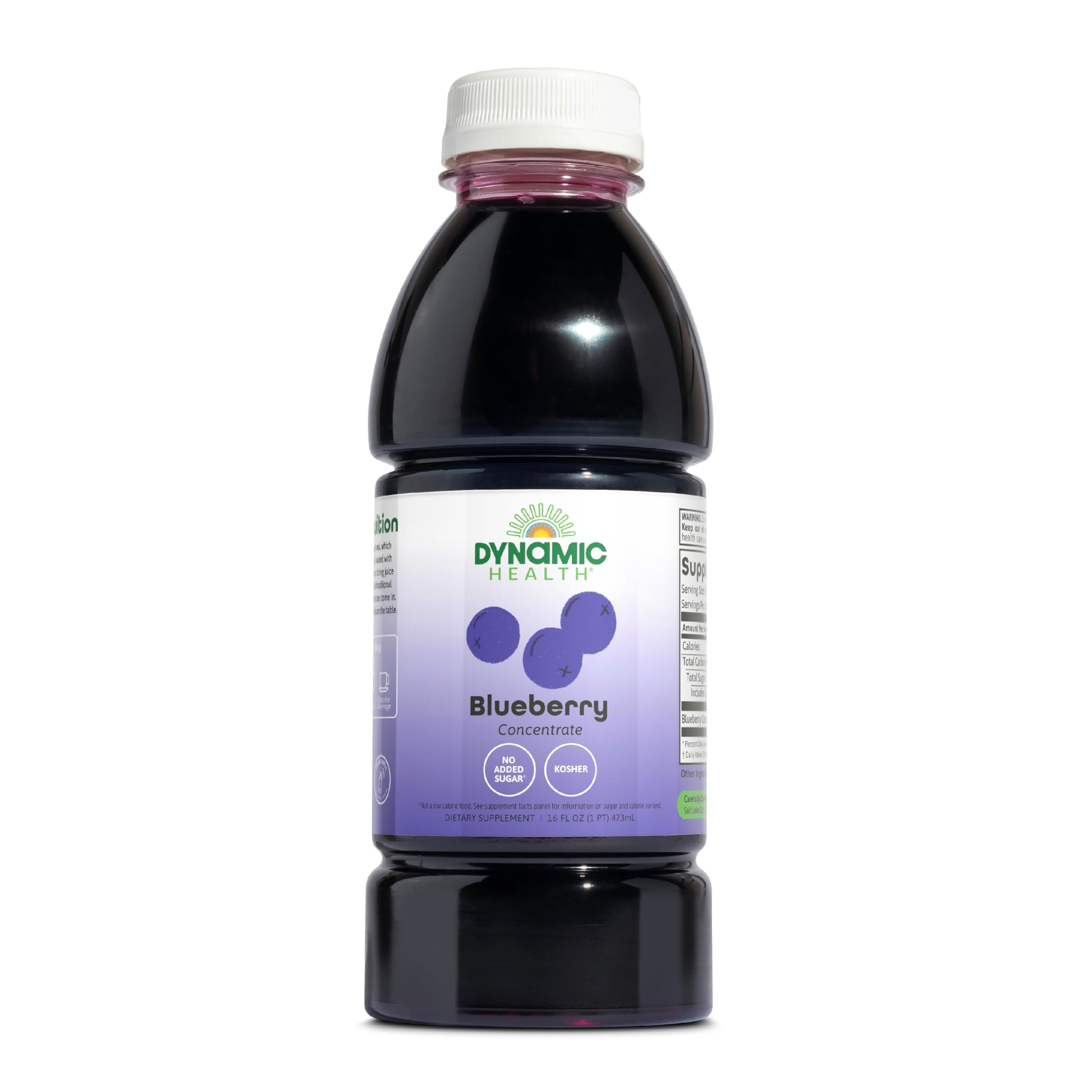 Dynamic Health Blueberry Concentrate, 100% Concentrate, Unsweetened, No Additives, Brain Function, Antioxidant Support, Vegan, G
