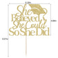 Qertesl She Believed She Could So She Did Cake Topper,2024 Graduation Cake Topper,Graduation Decorations For Girls,2024 High Sch