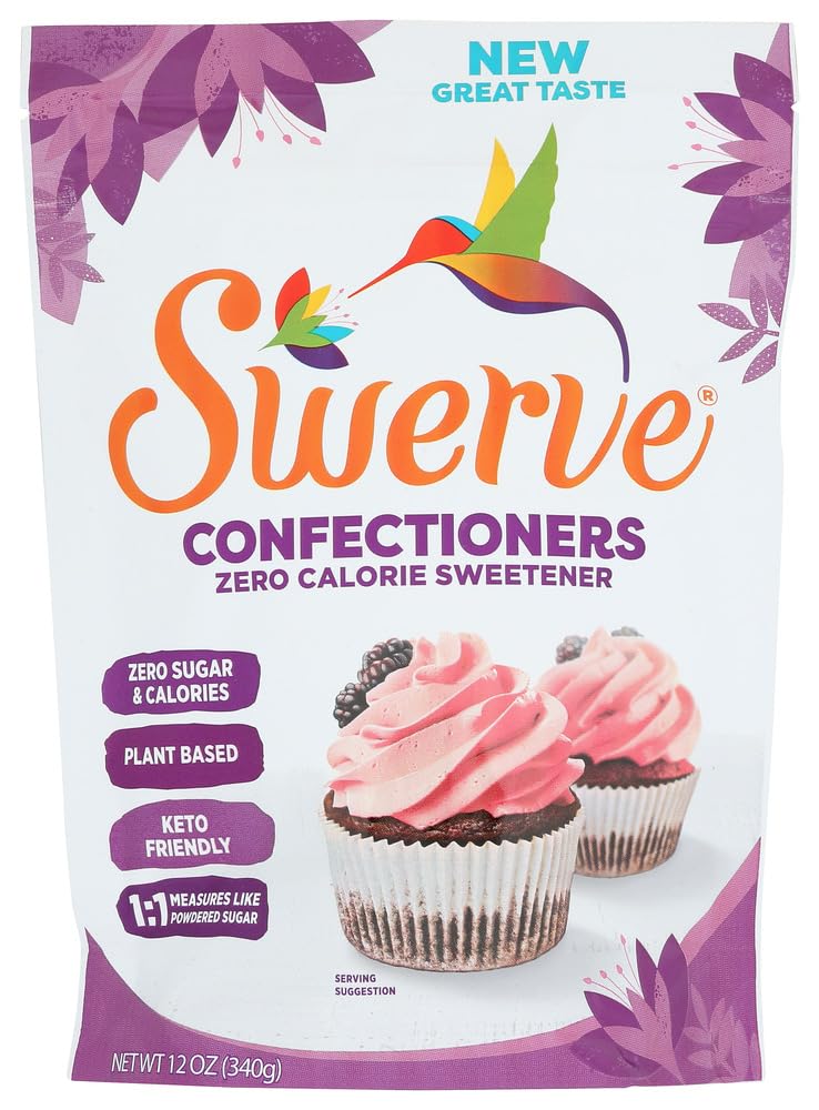 Swerve Sweetener, Confectioners, 12 Ounces (Pack Of 4)