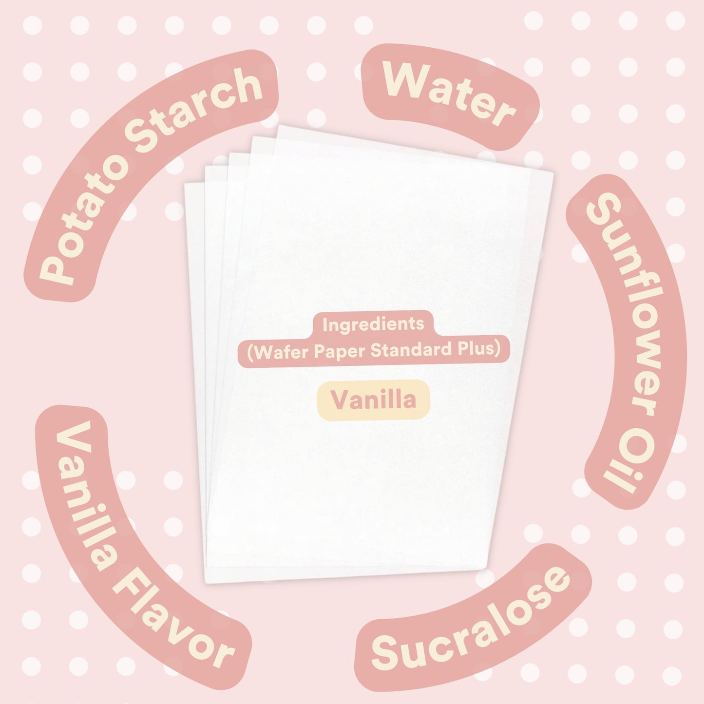 Printable Edible Wafer Paper Sheets From Paper2Eat (0.40 Mm - 100 Sheets/Vanilla)