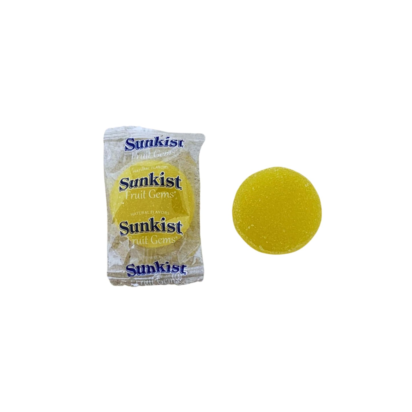 Individually Wrapped Fruit Gem Soft Candy Only Lemon Flavor -1lbs, 16 Oz (Packaging Might Vary)