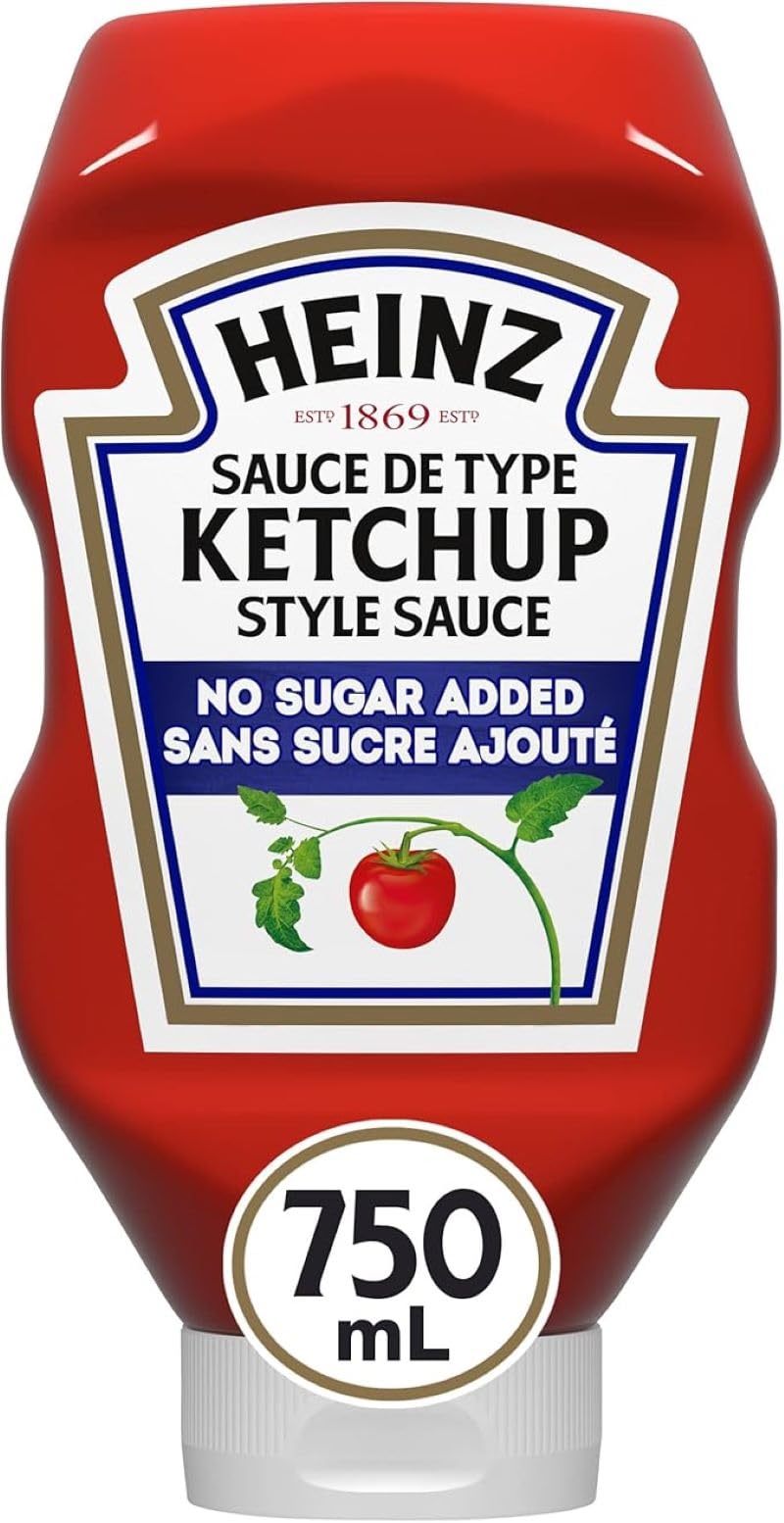 Heinz Ketchup No Sugar Added 1 Count 750Ml 25.36 Fluid Ounces From Canada