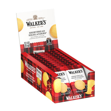 Walker'S Shortbread Highlanders, All-Butter Shortbread Cookies, Snack Pack, 1.4 Oz (Pack Of 18)