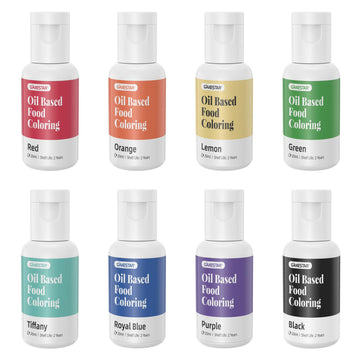 Cakestar Oil Based Food Coloring, 8 Colors Chocolate Food Coloring, Professional Oil Food Coloring For Halloween Cake Decorating